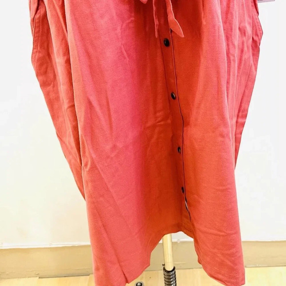 NWT CROFT & BARROW Women Short Sleeve Pullover Collared Draw String Dress Sz 4X - Picture 6 of 12